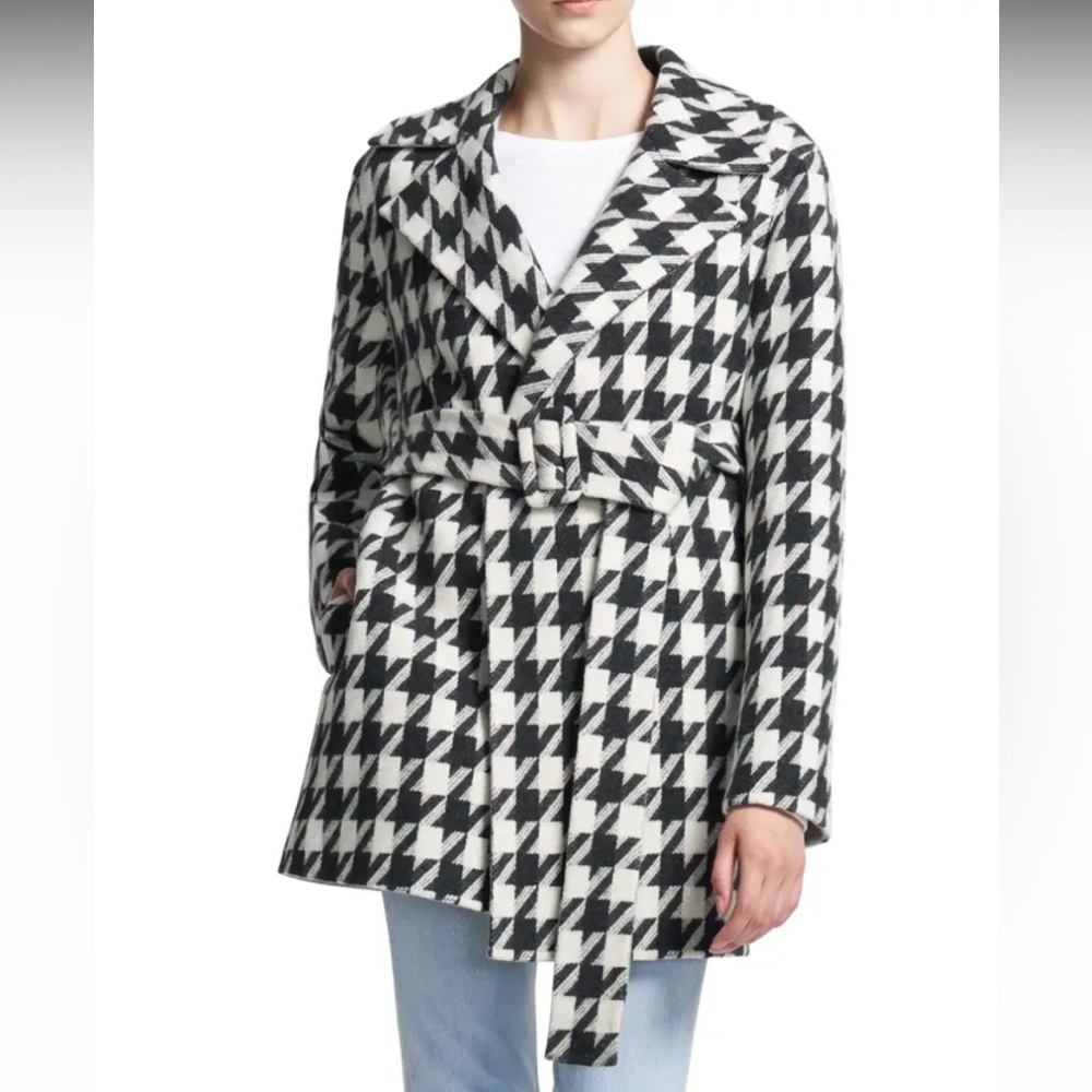 Theory Houndstooth Wool Blend Houndstooth Jacket - Medium